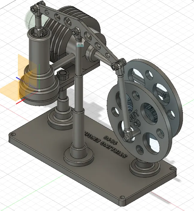 XKlemBauklode Stirlingmotor bouwpakket, hete lucht sterling motor