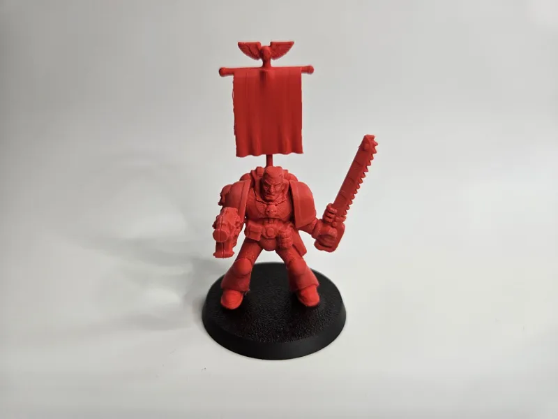 Retro Space Marine Sargent - Cut, no Supports