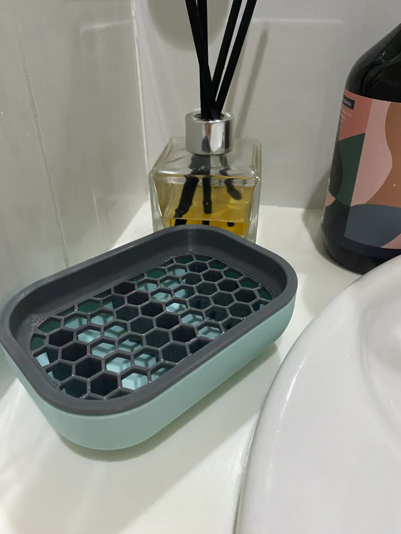 2 Piece Hexagon Soap Holder
