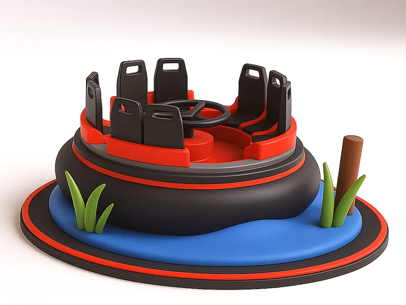 River rapids/raft ride themepark diorama/Miniature