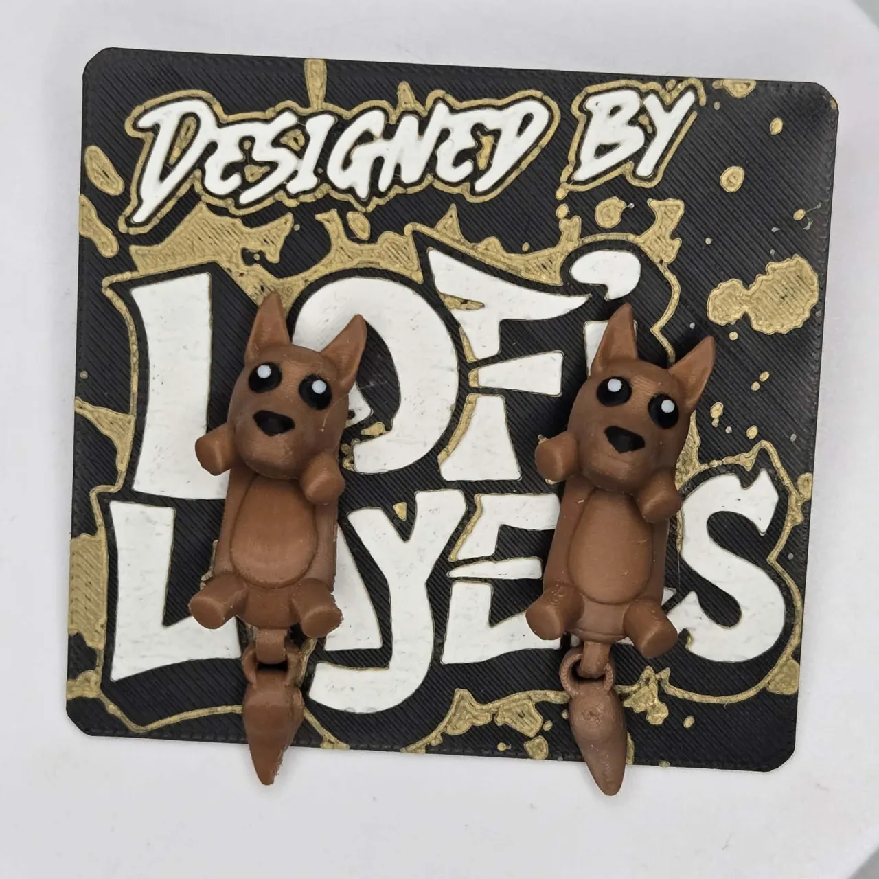 Articulated Dog Jumper Earrings view 2