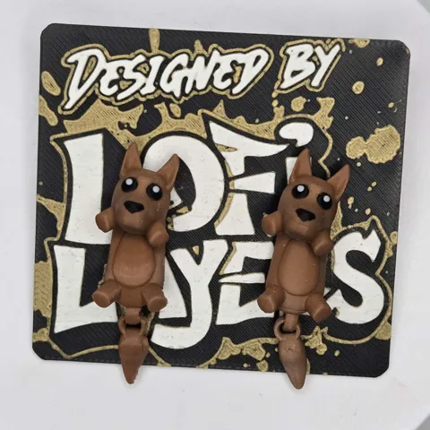 Articulated Dog Jumper Earrings view 2