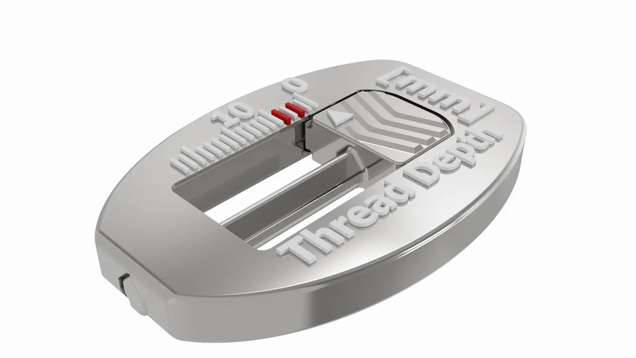 Tire Tread Depth Gauge V3 - Print in place view 2