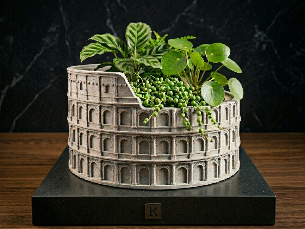 Colosseum Flower Pot – Roman Ruins Planter no supp