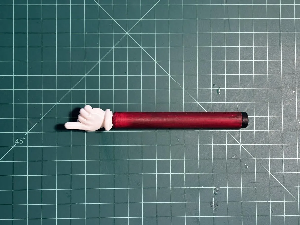 Extendable pointing finger view 3