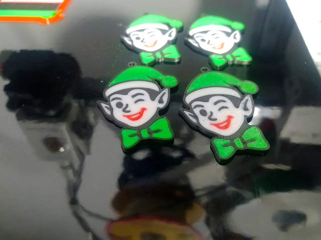 Alabaster’s Wink - Christmas Elf Earrings view 2