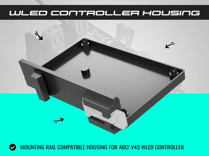 MyHome-Control ABC! V43 WLED Hutschienen Halterung