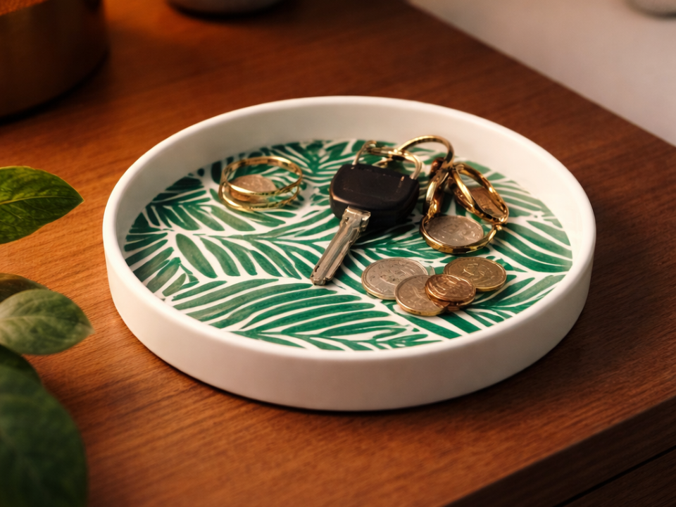 Design-Schale mit Blattstruktur / Nature Tray