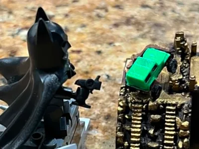 Micro Scale RC Jeep and Minifigure Transmitter