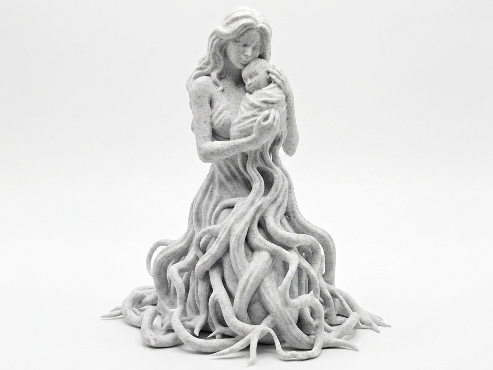 Mother Nature Sculpture - Roots of Motherhood Art