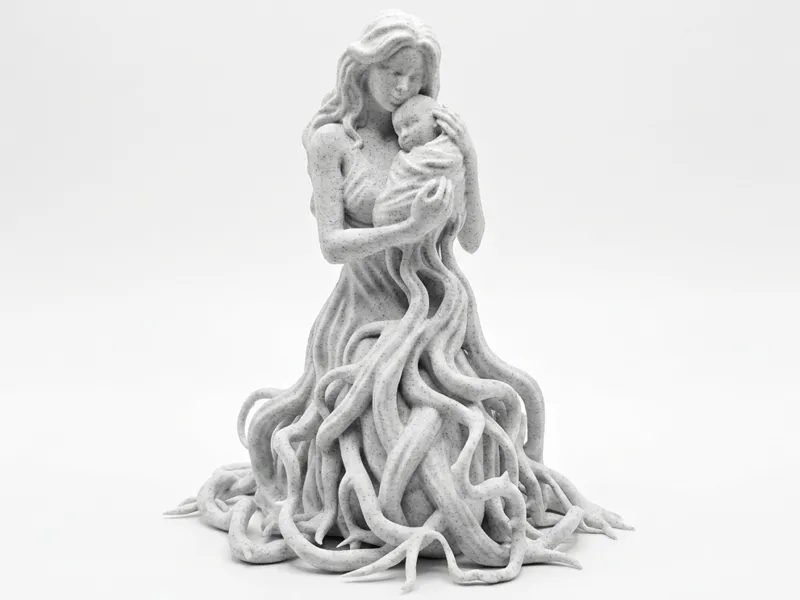 Mother Nature Sculpture - Roots of Motherhood Art
