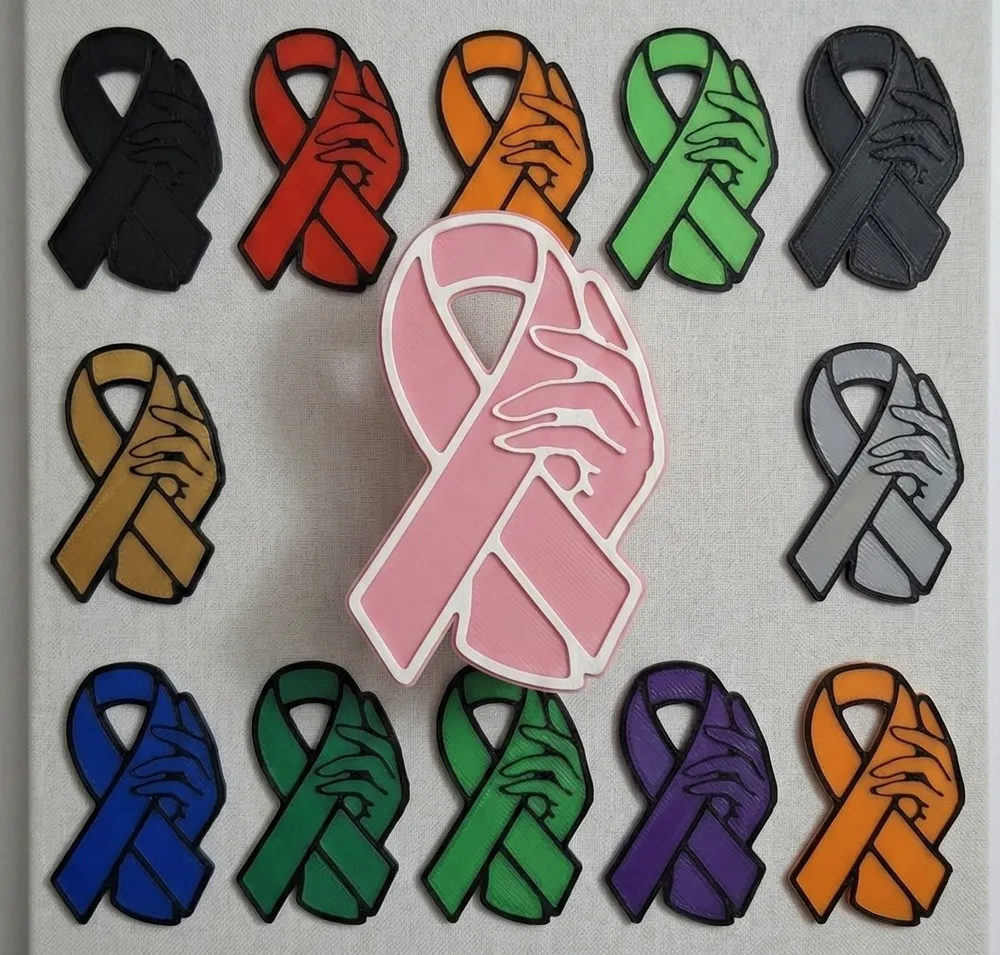 Brooch / Keychain / Ribbon Pin Women's Day - Free 3D Print Model ...