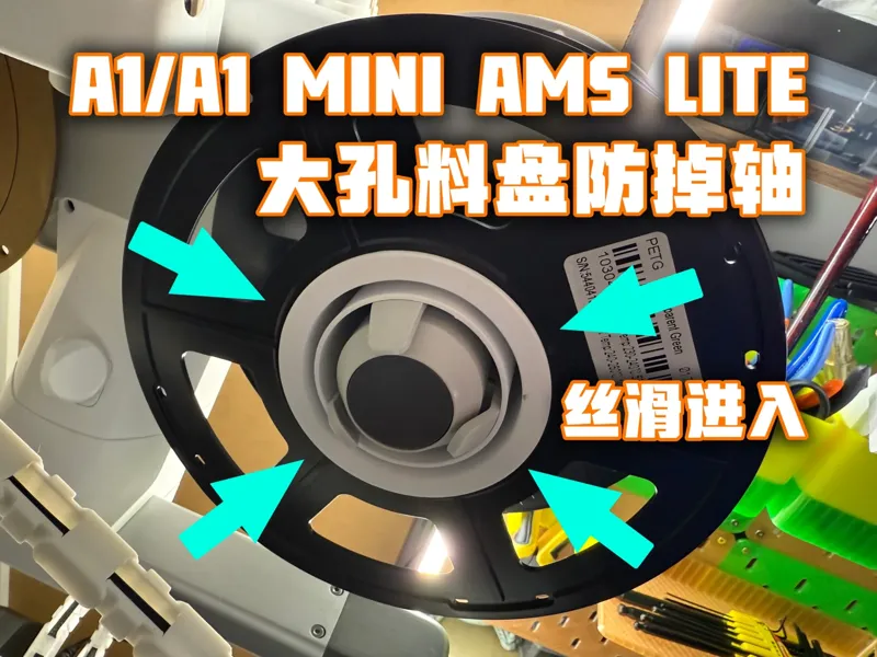 AMS Lite 大孔料盘防掉轴-适用JAYO 纵维立方等-仅支持72mm孔径