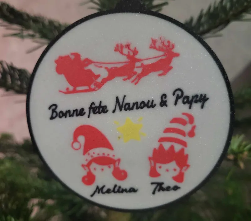 Boules de Noël Nanou & Papy personnalisable