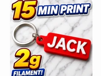 15 Min Custom Name Keychain – 2g Fast Print