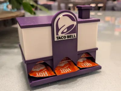 Taco Bell sauce holder/dispenser