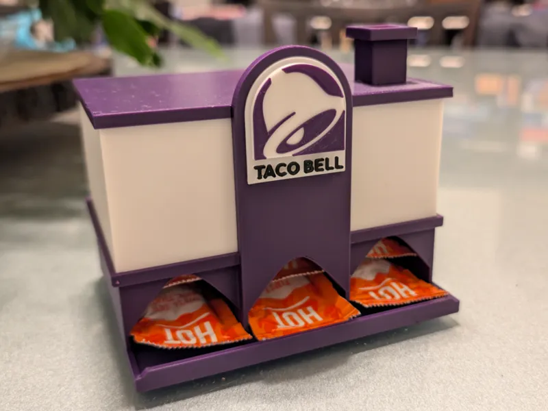 Taco Bell sauce holder/dispenser