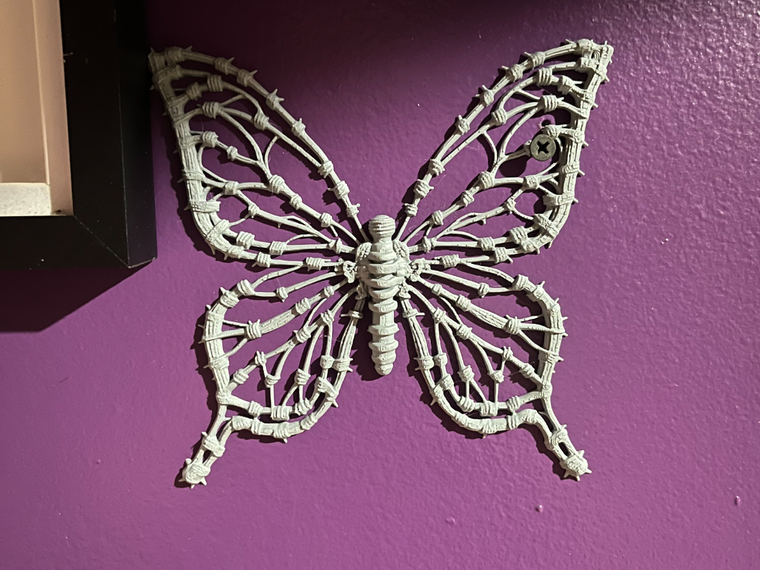 Barbed-Wire Butterfly Wall Art