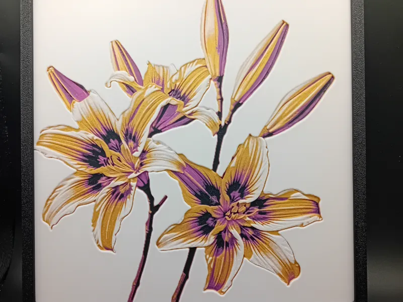 Pink lillies hueforge-flower filament painting