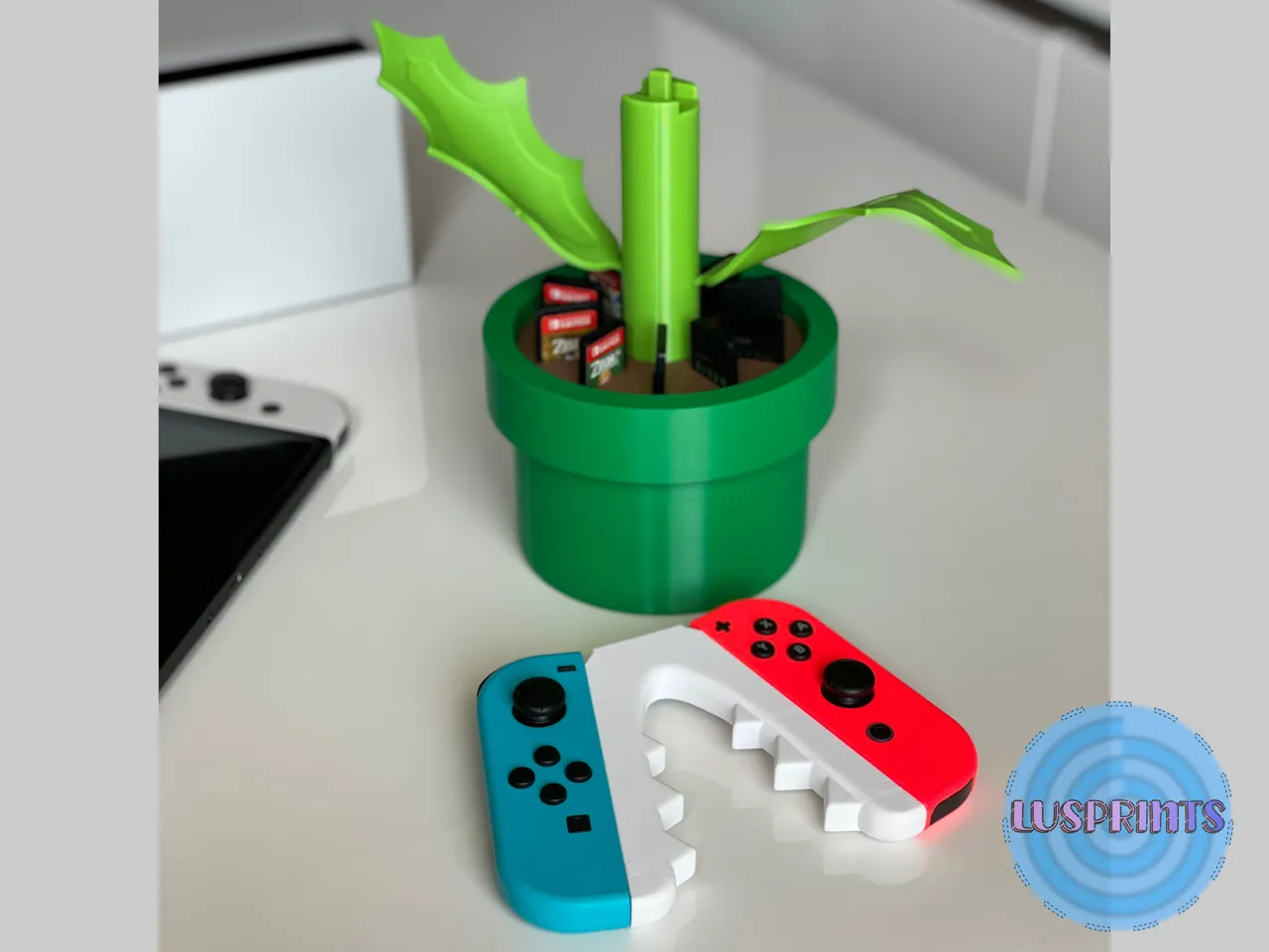 Piranha Plant JoyCon Grip | Cartridge Holder view 4