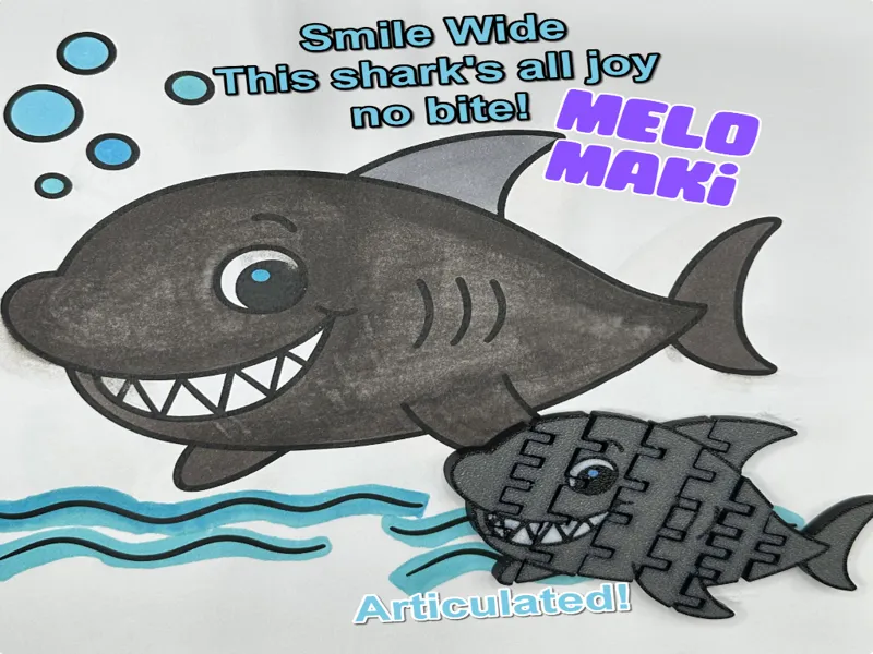 Melo Maki Ocean Scene Happy Shark Flexi Toy