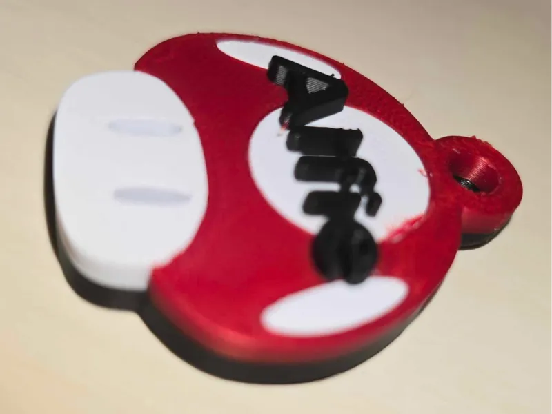 Mario Named Mushroom Keyring