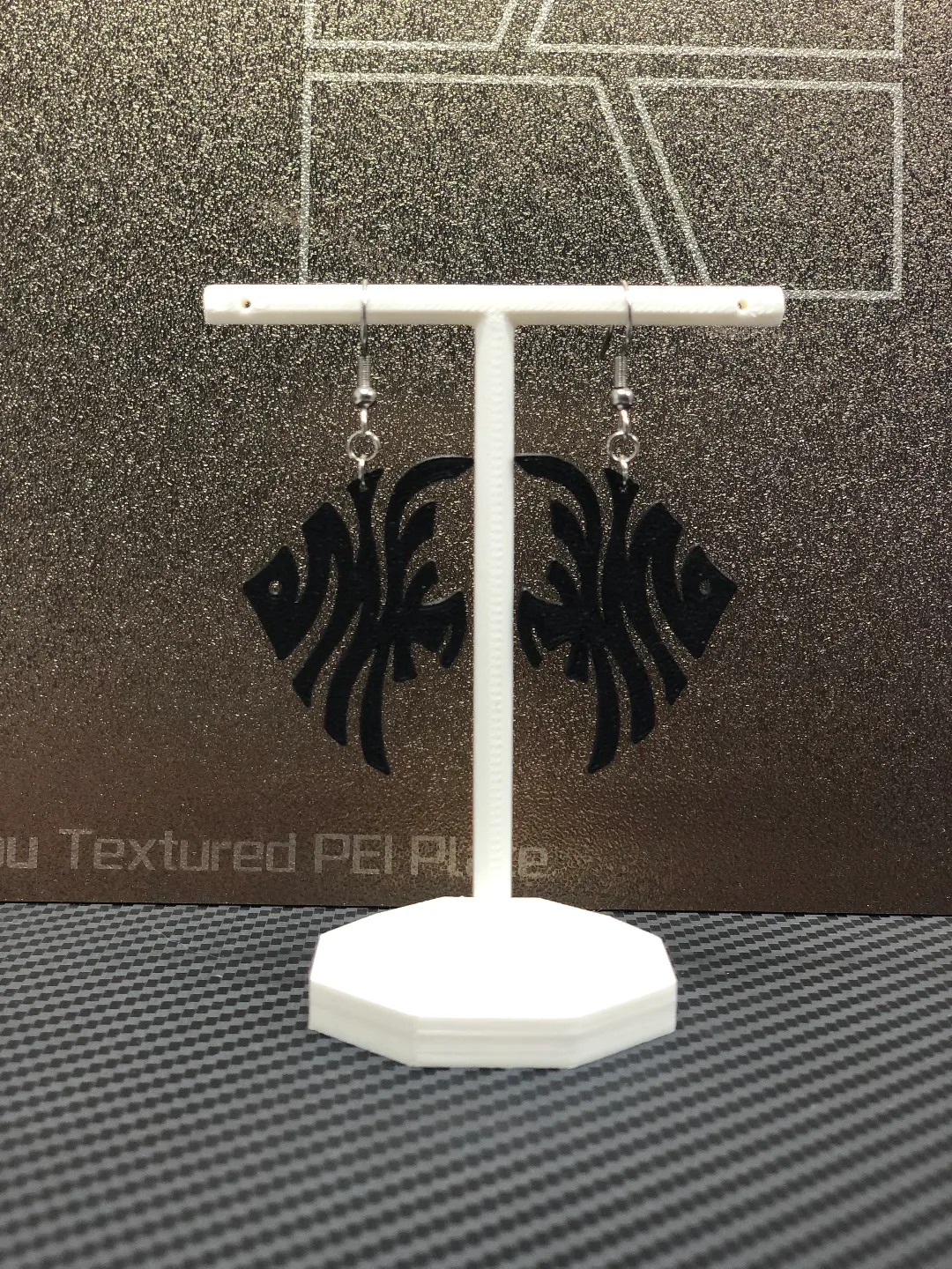 Angelfish earrings view 2