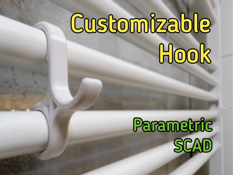 Universal Radiator Hook – Customizable SCAD Model