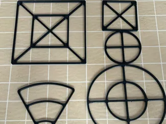 Simple Dnd spell range templates 1inch grid 