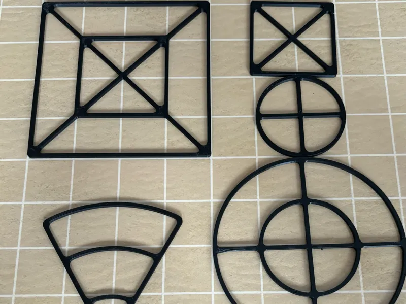 Simple Dnd spell range templates 1inch grid 