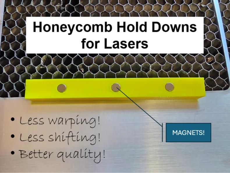 Honeycomb Laser Hold Downs - With Magnets