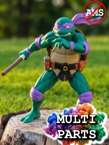 Figura decorativa: Donatello - TMNT (Modular Print, Ultra-Low Waste) — vista de referencia 2