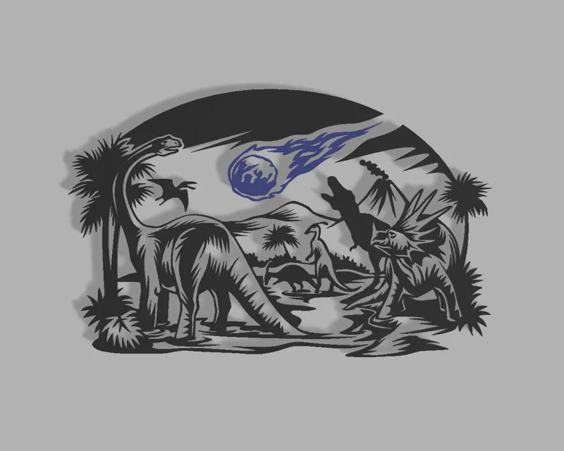 Dino wall art 2D