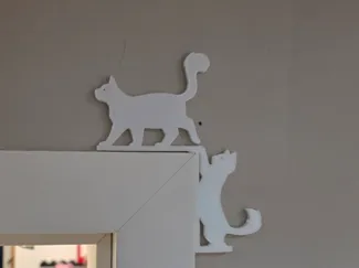 Decorative Strolling Cats Door Jamb