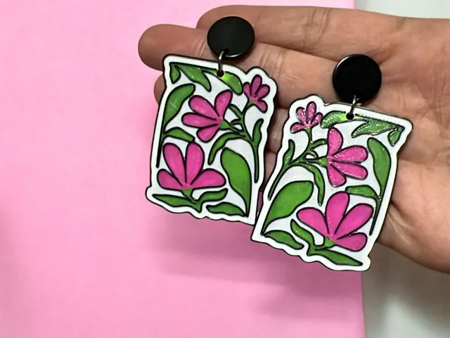 Pendientes flores