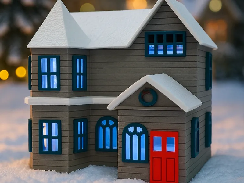 Christmas village house