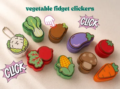 Vegetable Fidget Clickers