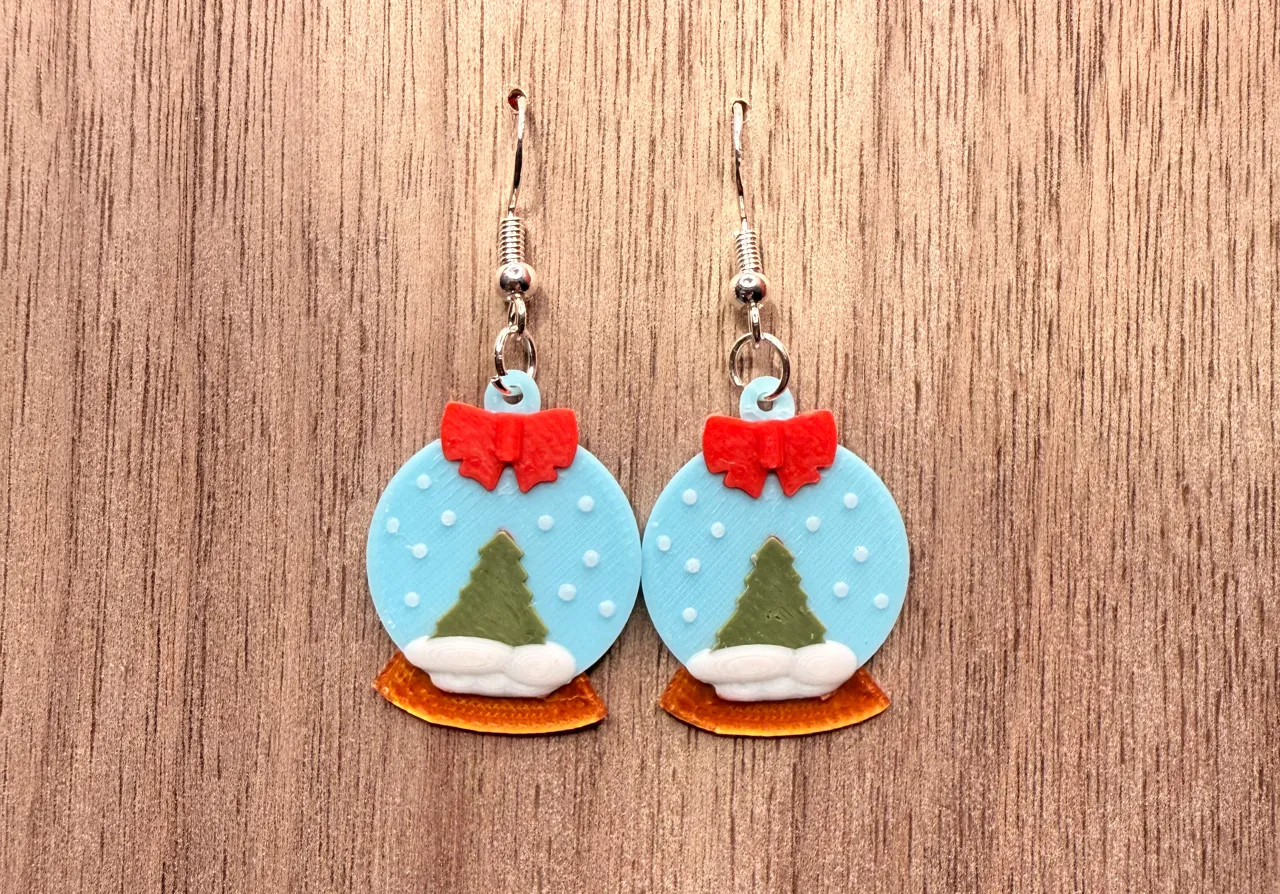 Christmas Snowglobe Earrings view 2