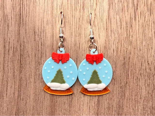 Christmas Snowglobe Earrings