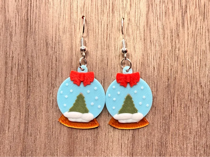 Christmas Snowglobe Earrings