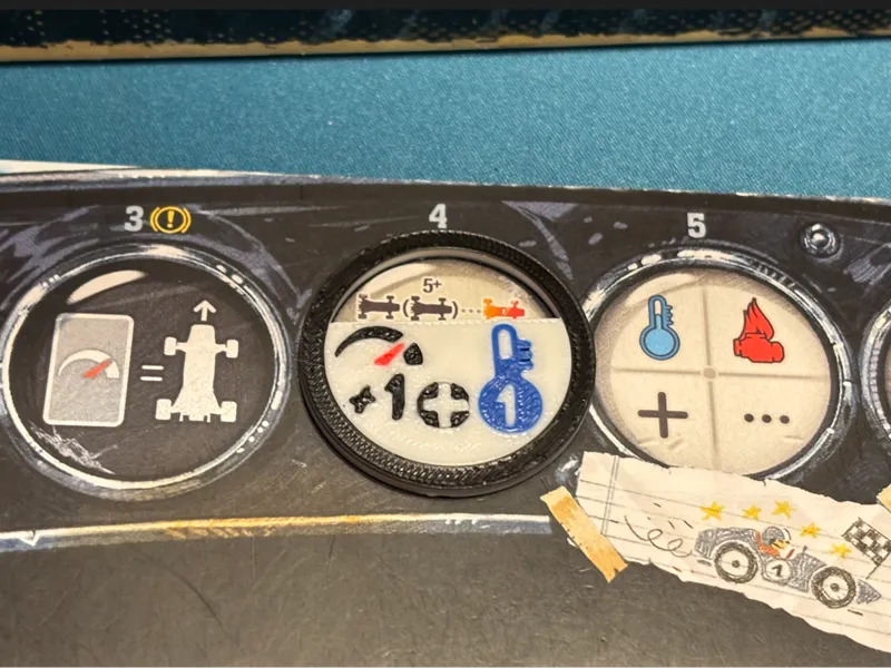 Ficha último/penúltimo juego de mesa "Heat"