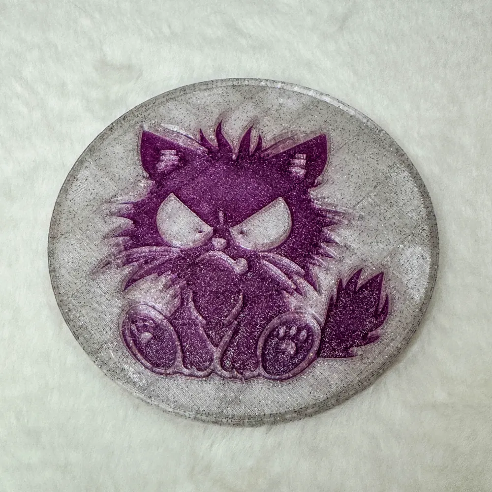 Angry Cat Coasters by stranger_than_me - MakerWorld