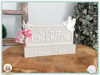Konfirmation Tischdekoration personalisierbar