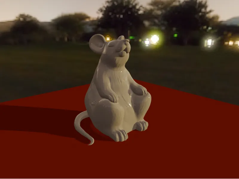 Chilled mouse figurine