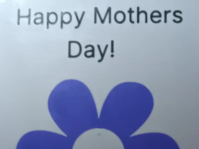 mothers day card with a flower