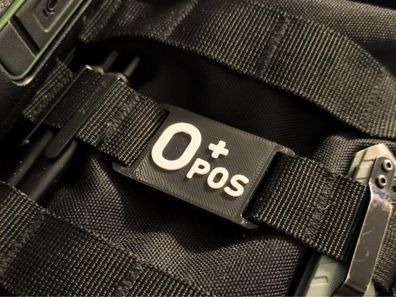 MOLLE Blood Type Tag