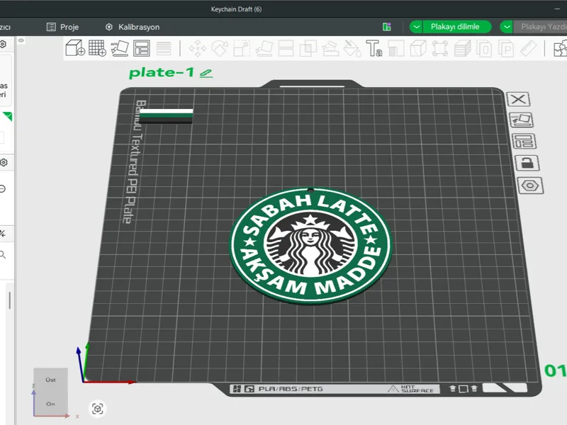 SABAH LATTE AKSAM MADDE STARBUCKS KEYCHAIN