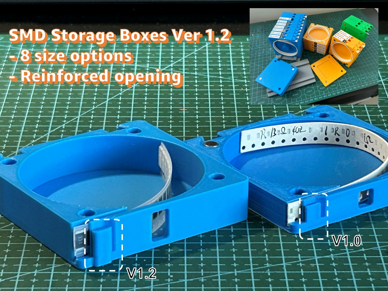 Miniatura 1 do modelo 3D 表贴元器件 (SMD) 收纳盒 v1.2