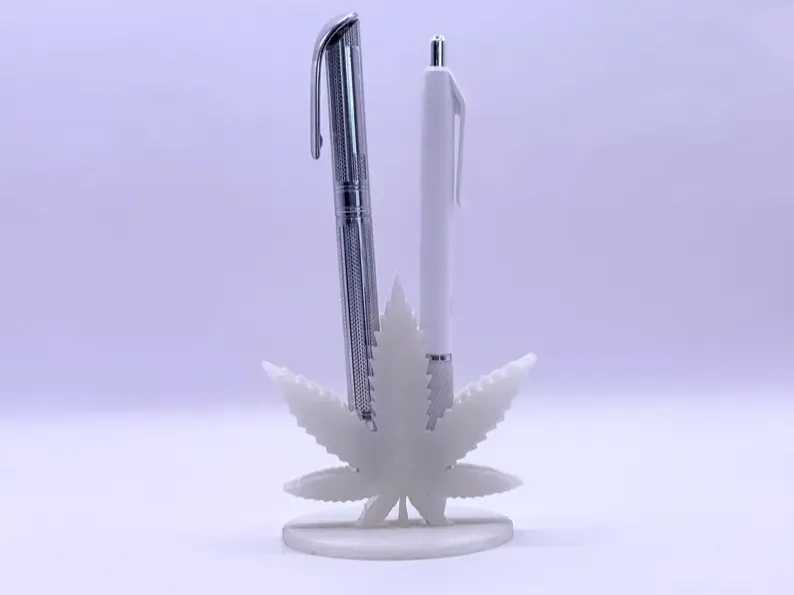 Pot Leaf Pen/Pencil Holder - Holds 2 Pens