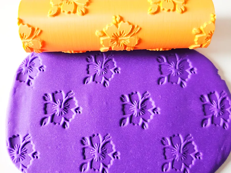Texture Roller Hibiscus Flowers